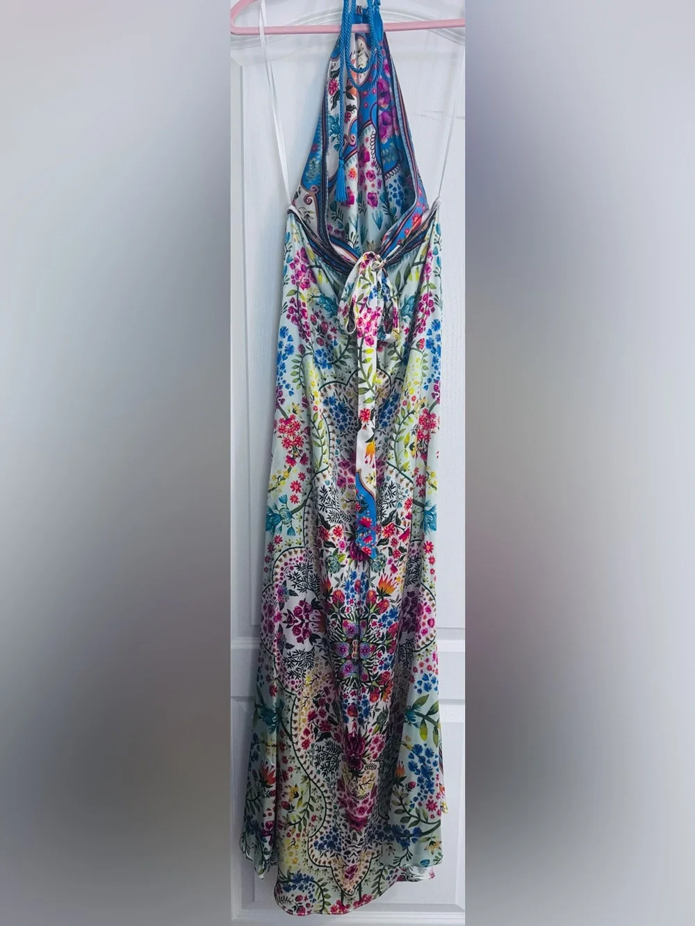 TRISHA PATERSON COLLECTION Joie De Vie Halter Maxi Dress Bloom NWT Large - Picture 10 of 16
